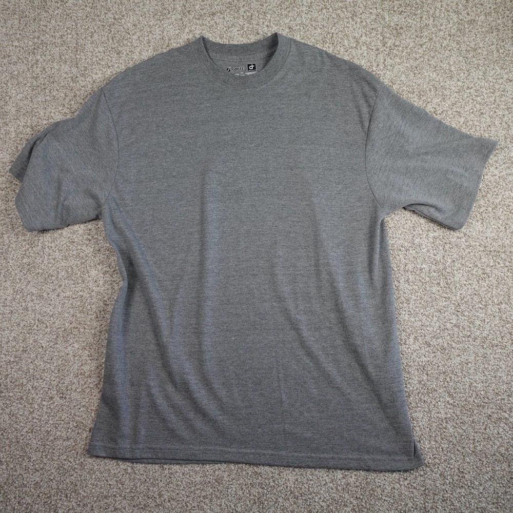 Soffe Drirelease Mens XL Heather Gray Performance T-Shirt Short Sleeve Active - Picture 2 of 5